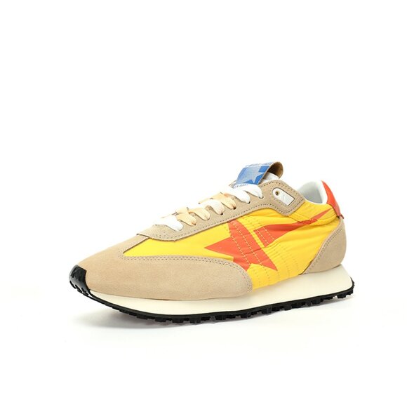Golden Goose Orange Star Print Athletic Shoes - Picture 5 of 8